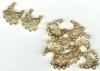 5 Pairs of 20x16mm 5 Loop Drop Gold Earrings